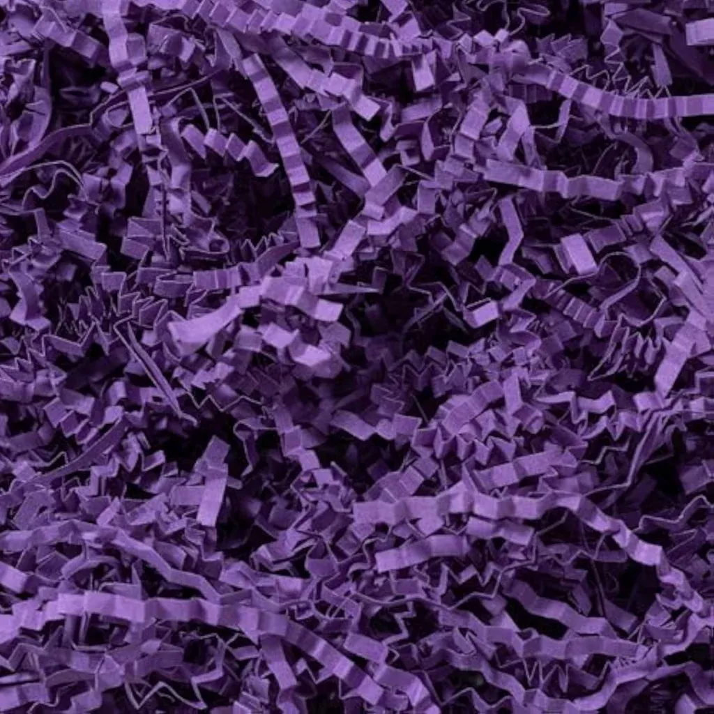 1-2-lb-crinkle-cut-paper-shred-filler-8-oz-purple-shredded-paper-gift-boxes-bask 1/2 LB Crinkle Cut Paper Shred Filler 8 oz Purple Shredded Paper for Gift Boxes and Baskets