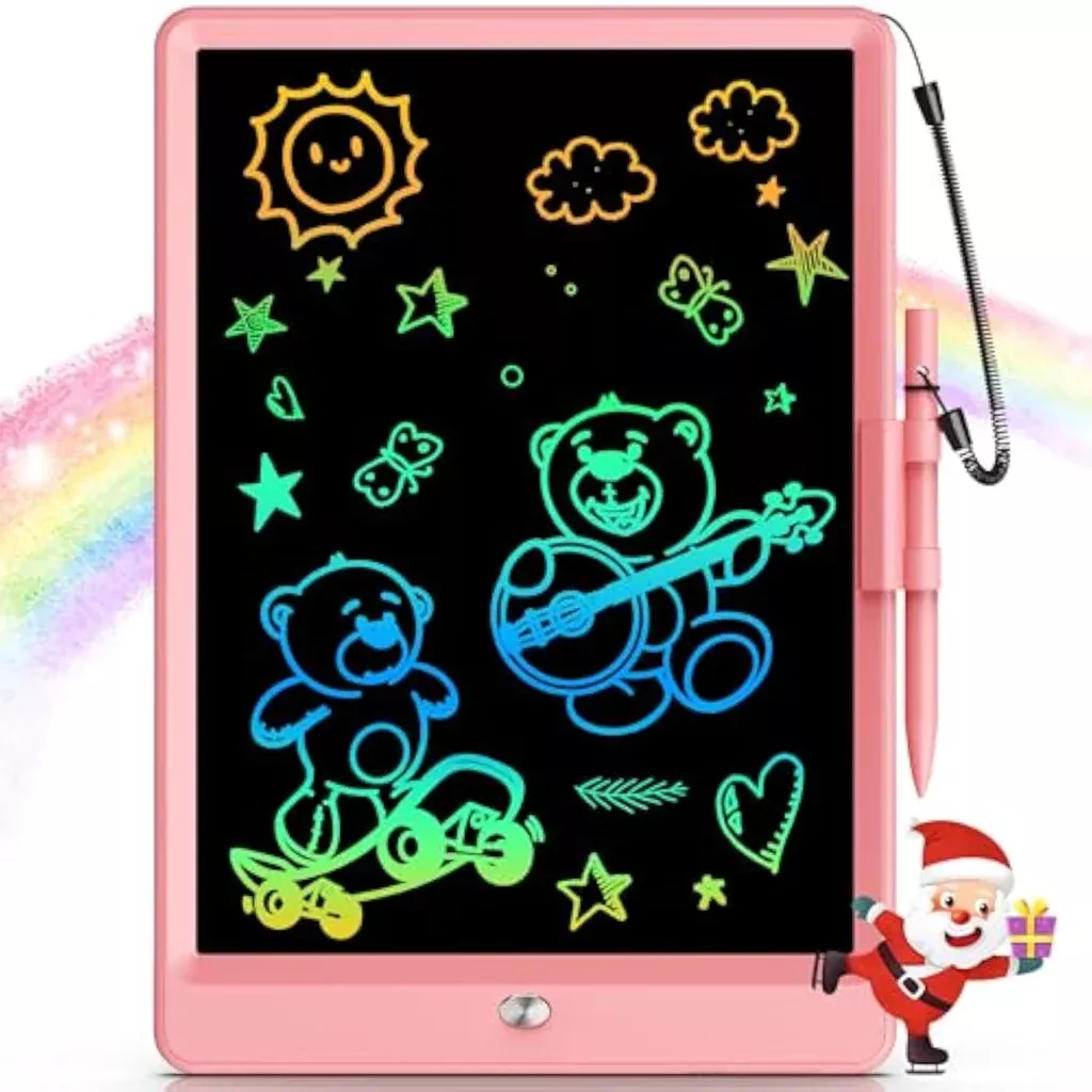 10-inch-lcd-writing-tablet-kids-ages-3-8-electronic-doodle-board-pink 10 Inch LCD Writing Tablet for Kids Ages 3-8, Electronic Doodle Board, Pink