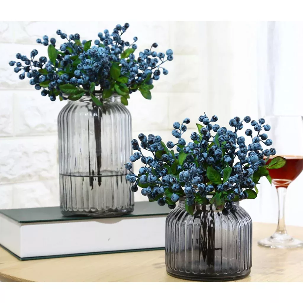 10-pack-artificial-flowers-california-faux-blueberries-artificial-stems-de 10 Pack Artificial Flowers California Faux Blueberries Artificial Stems For De