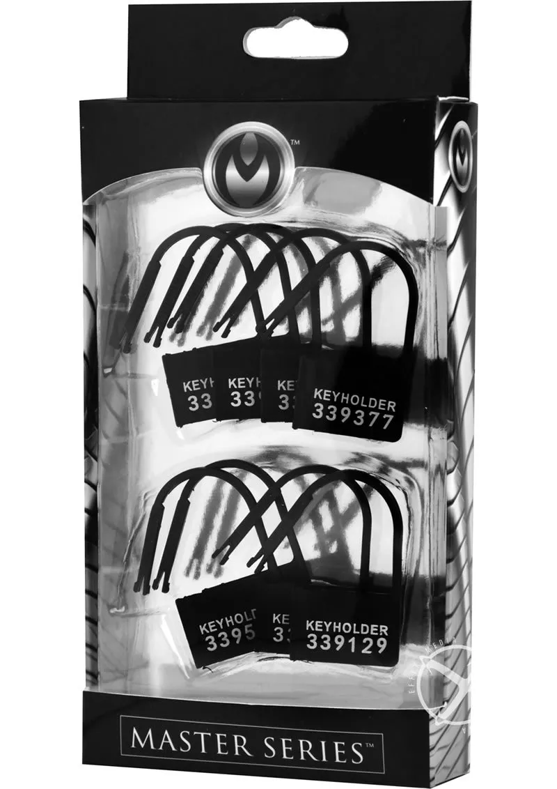 10-pack-plastic-chasity-locks-black-master-series 10 Pack Plastic Chasity Locks Black Master Series