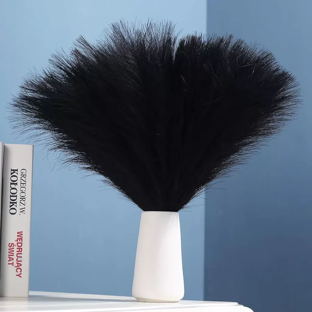 10-stems-black-pampas-grass-decor-17-7-faux-pampas-grass-artificial-pampas 10 Stems Black Pampas Grass Decor - 17.7" Faux Pampas Grass Artificial Pampas