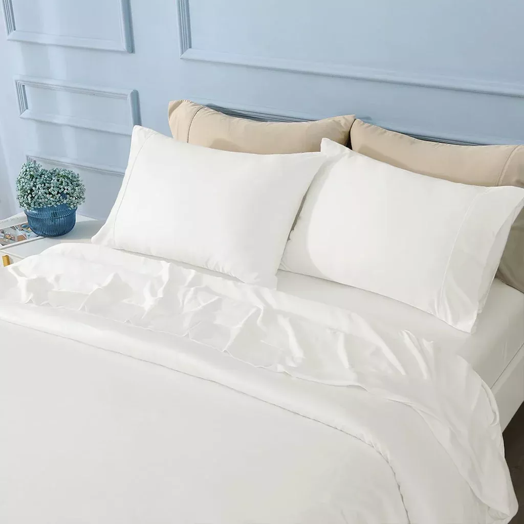 100% Bamboo Sheets, Cooling Sheets King Size Bed Sheets -Cooling, Soft, Silky,