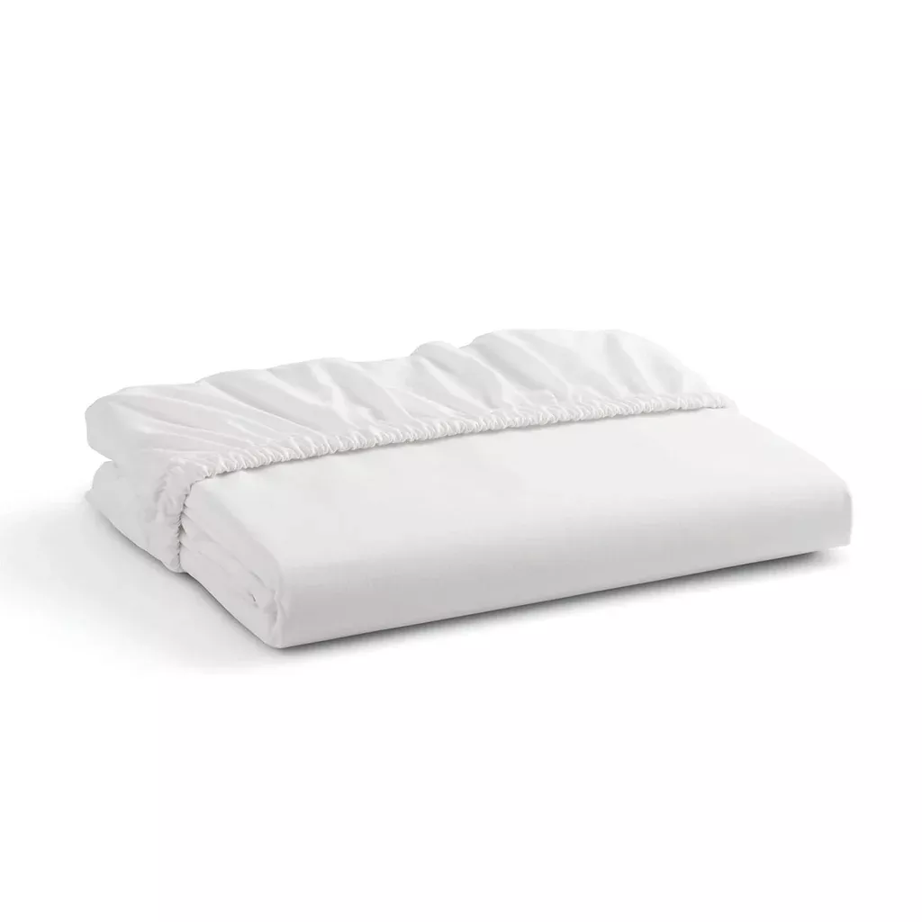 100-cotton-percale-fitted-sheet-queen-size-white-1-deep-pocket-fitted-sheet 100% Cotton Percale Fitted Sheet Queen Size, White, 1 Deep Pocket Fitted Sheet