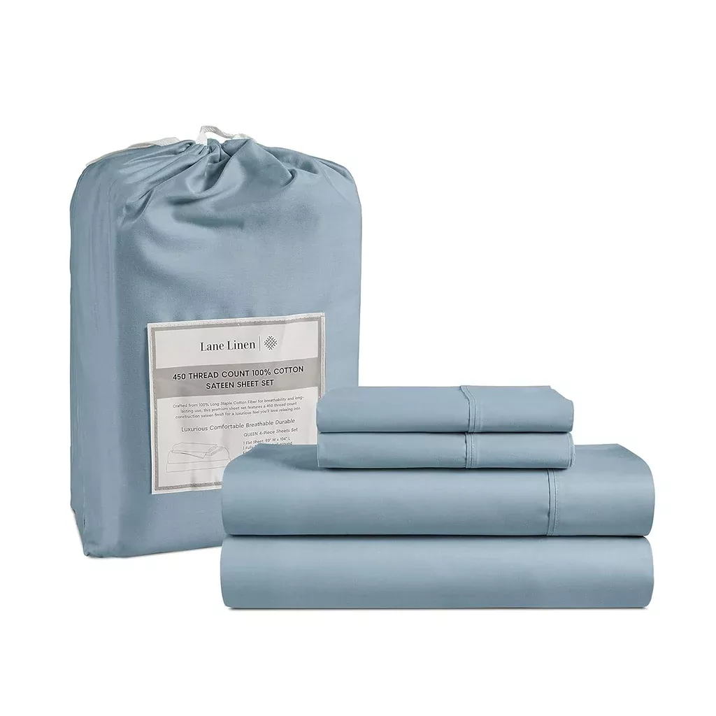 100-cotton-queen-sheet-set-4-pc-450-thread-count-sateen-weave-soft 100% Cotton Queen Sheet Set (4 Pc) – 450 Thread Count - Sateen Weave – Soft &