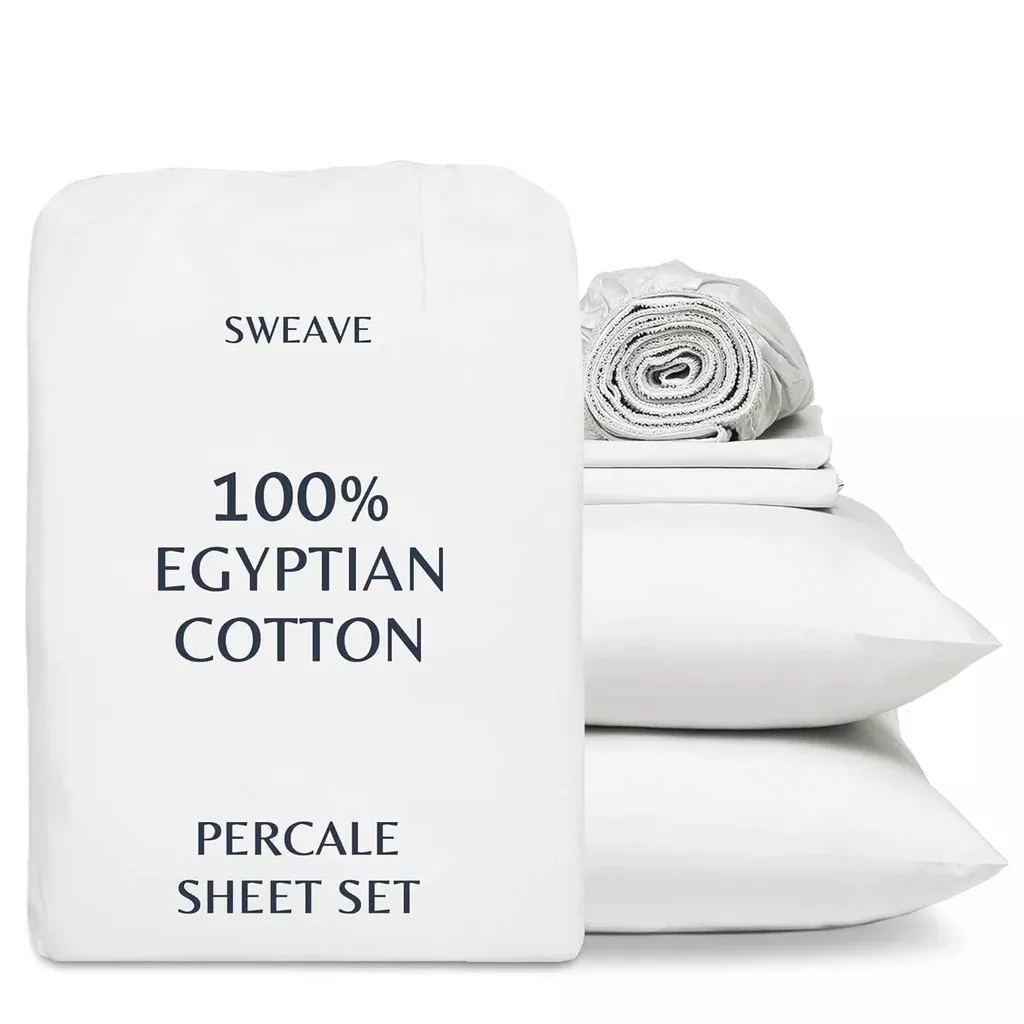 100-egyptian-cotton-percale-weave-queen-size-sheet-set-luxurious-400-thread 100% Egyptian Cotton Percale Weave Queen Size Sheet Set - Luxurious 400 Thread