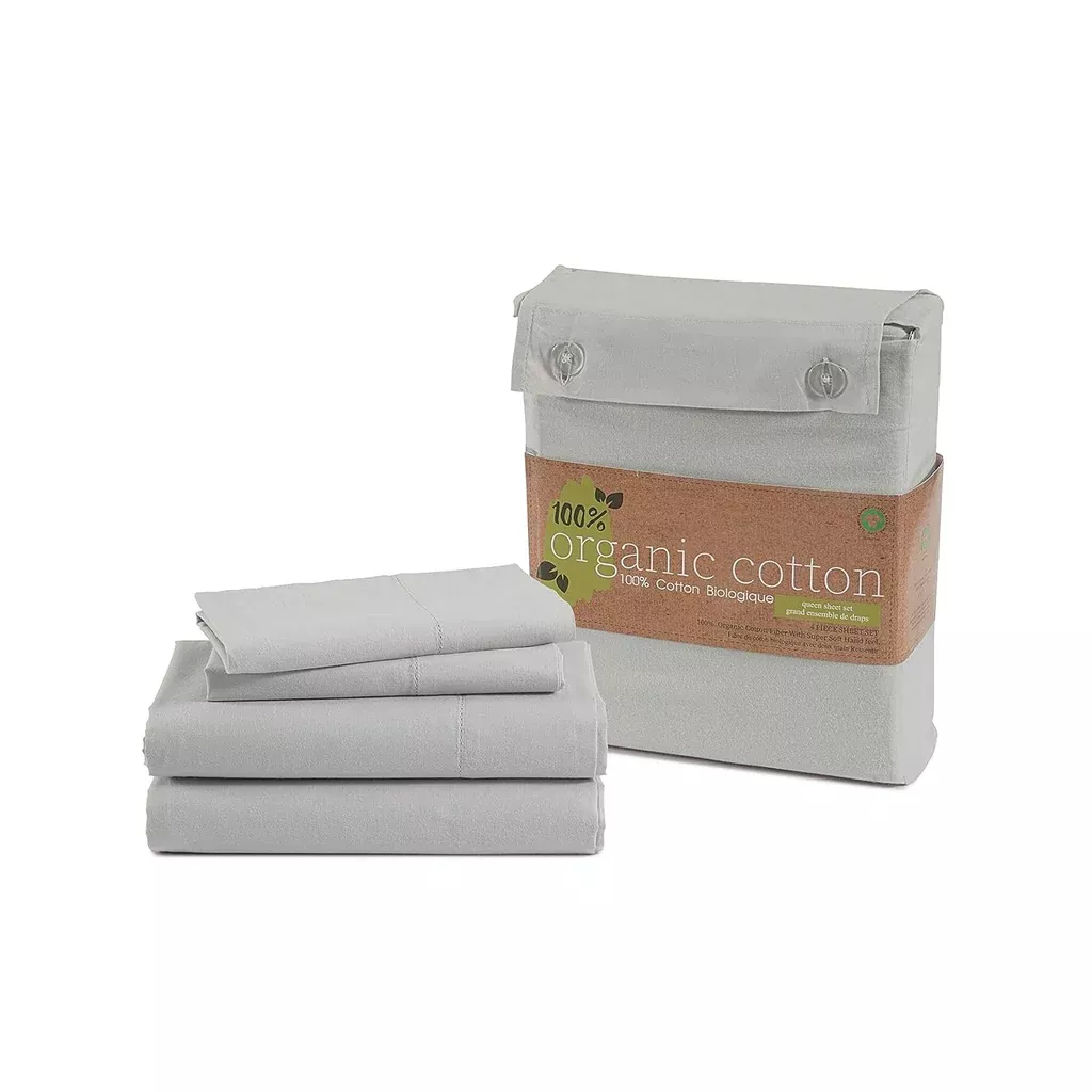 100-organic-cotton-full-sheets-set-4-piece-pure-percale-long-staple-soft-bedd 100% Organic Cotton Full Sheets Set 4-Piece Pure Percale Long Staple Soft Bedd