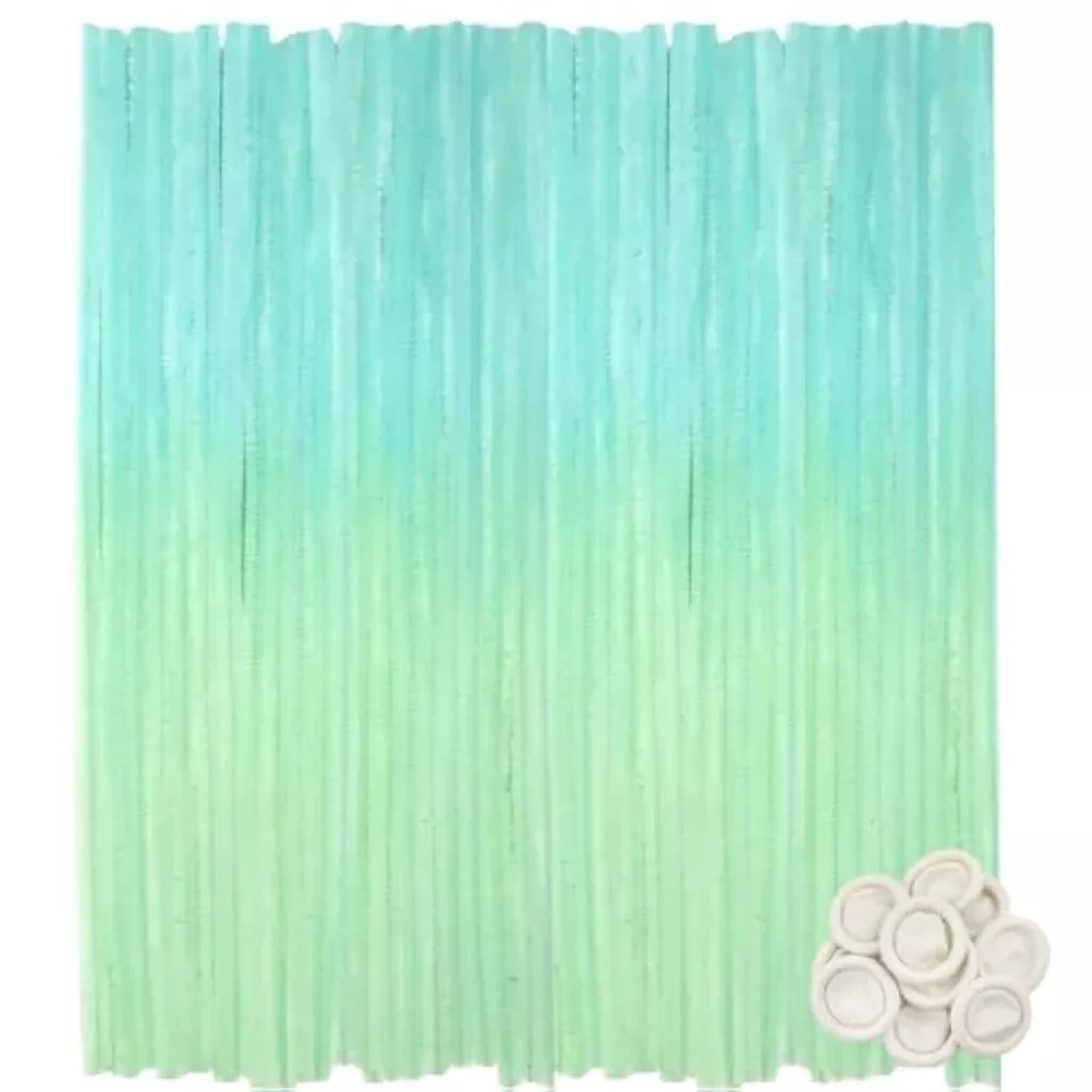 100 Pcs Gradient Light Green Pipe Cleaners, 12 Inch Chenille Stems