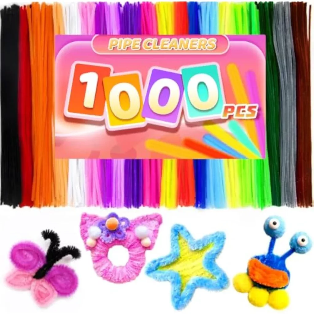 1000-pcs-multicolor-pipe-cleaners-20-colors-diy-crafts-party-decor 1000 Pcs Multicolor Pipe Cleaners, 20 Colors for DIY Crafts & Party Decor