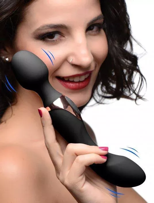10x-dual-duchess-2-in-1-silicone-massager-black 10X Dual Duchess 2-in-1 Silicone Massager - Black
