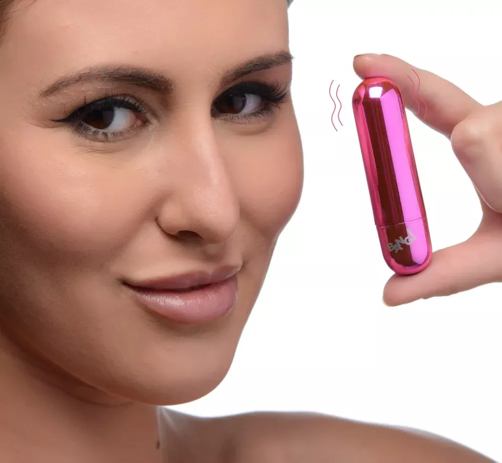 10x-rechargeable-vibrating-metallic-bullet-pink 10X Rechargeable Vibrating Metallic Bullet - Pink