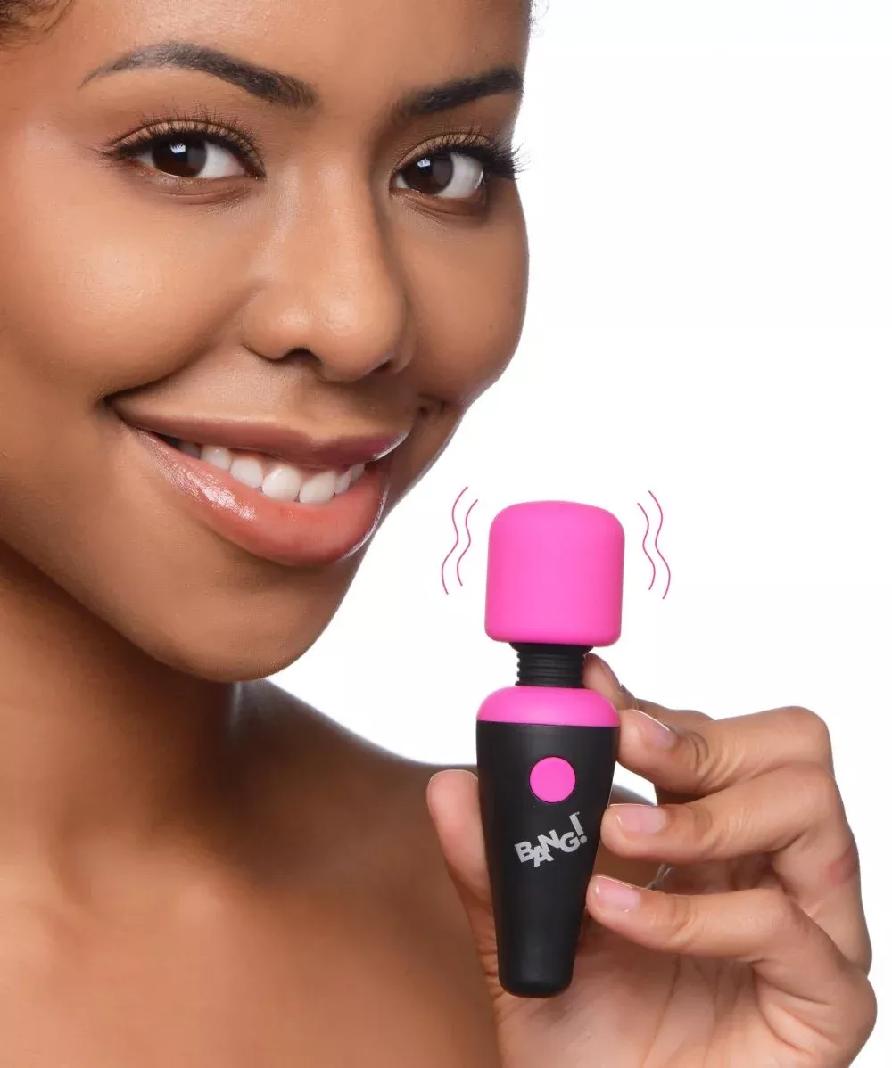 10x-ultra-powerful-silicone-mini-wand-pink 10X Ultra Powerful Silicone Mini Wand - Pink