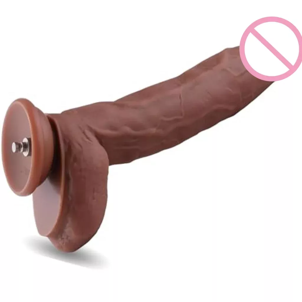 11-6-dual-density-silicone-dildo-9-45-insertable-length-ultra-soft-cock-with-kli 11.6” Dual-Density Silicone Dildo, 9.45” Insertable Length Ultra-Soft Cock With Kliclok System For Advanced User, Coffee