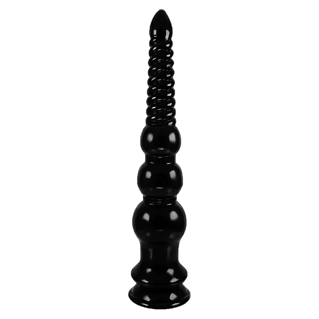 12-4-inch-anal-beads-butt-plug-with-suction-cup-3-gradually-larger-beads-prostat 12.4 Inch Anal Beads Butt Plug With Suction Cup, 3 Gradually Larger Beads For Prostate Massage & G-Spot Stimulation, Strong Base Sex Toy For Men And Women (Black)