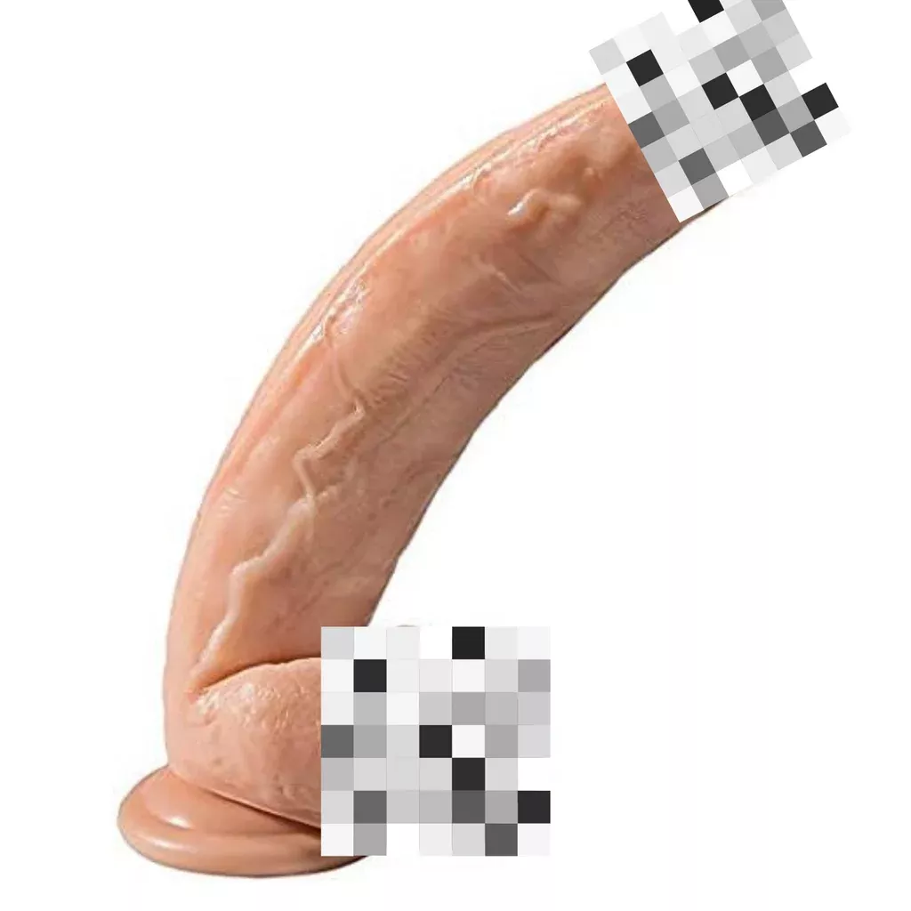 12-dual-layer-realistic-dildo-flexible-silicone-with-suction-cup-hands-free-play 12" Dual-Layer Realistic Dildo – Flexible Silicone with Suction Cup for Hands-Free Play