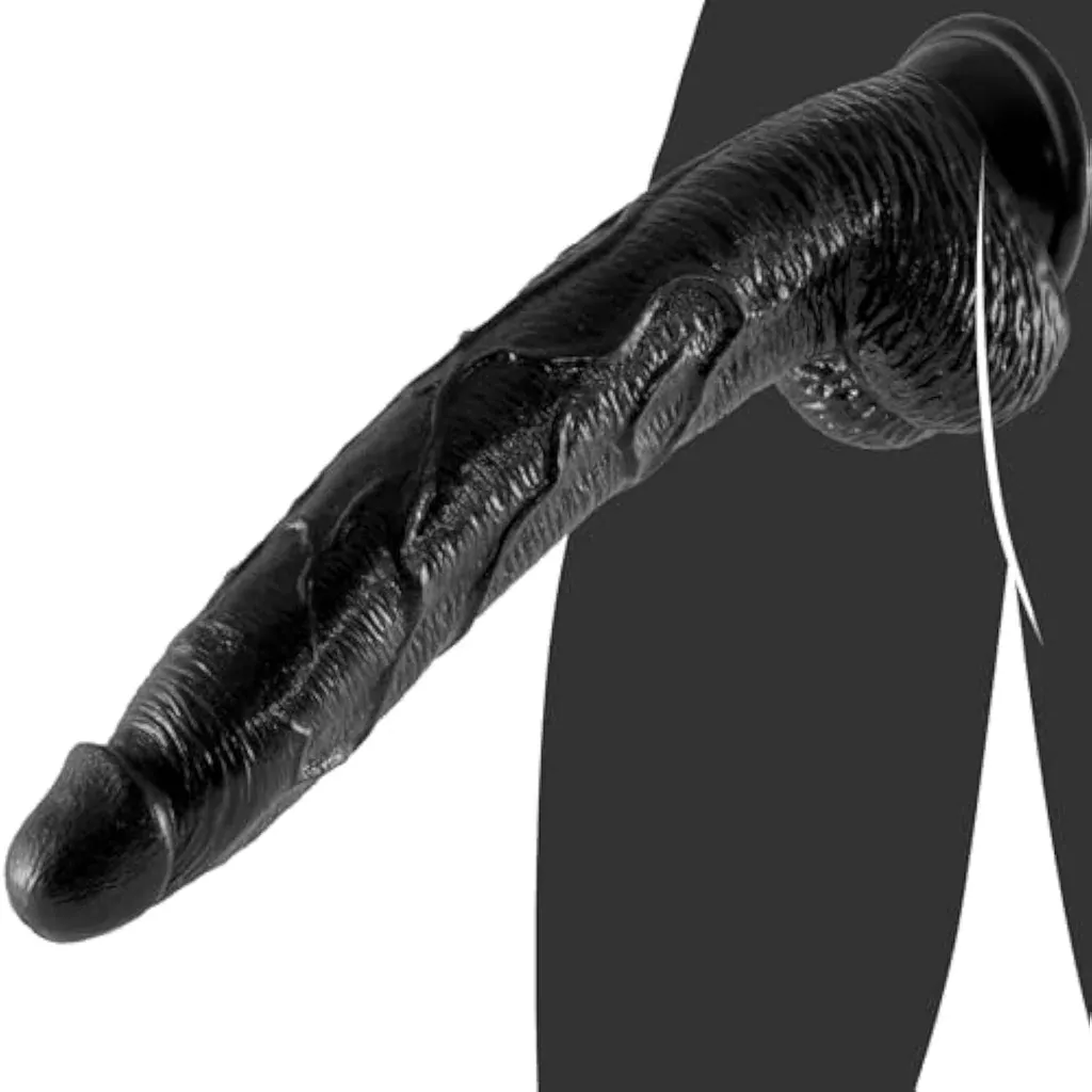 12-inch-huge-long-big-black-dildo-large-realistic-anal-dildos-bbc-dildo-with-str 12 Inch Huge Long Big Black Dildo?Large Realistic Anal Dildos Bbc Dildo With Strong Suction Cup For G Spot Stimulator,Thick Dildos Lifelike Fake Penis Sex Toys For Men Women Couple