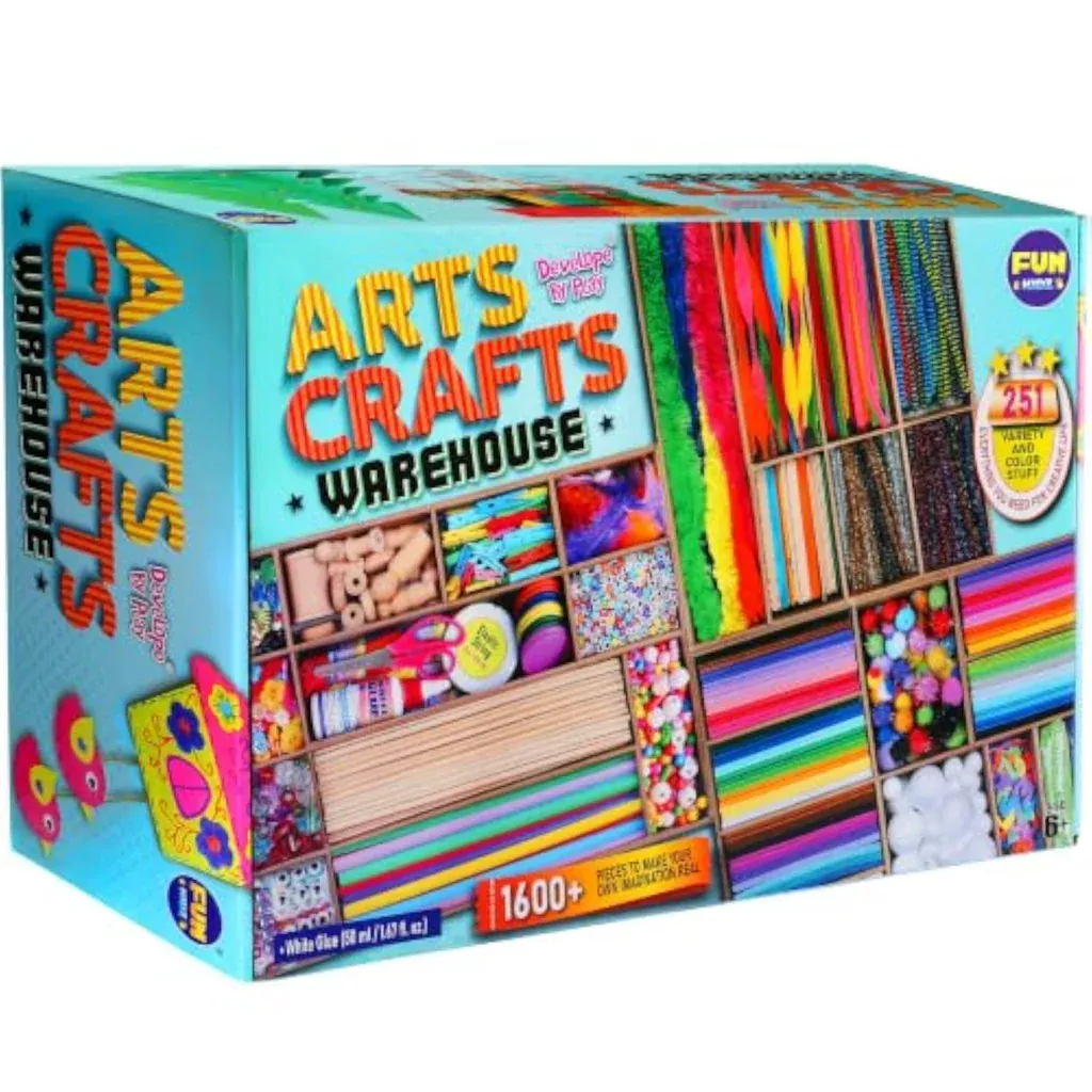 1600-pcs-jumbo-arts-crafts-supplies-kit-kids-3-layer-storage-chest 1600+ Pcs Jumbo Arts & Crafts Supplies Kit for Kids, 3-Layer Storage Chest