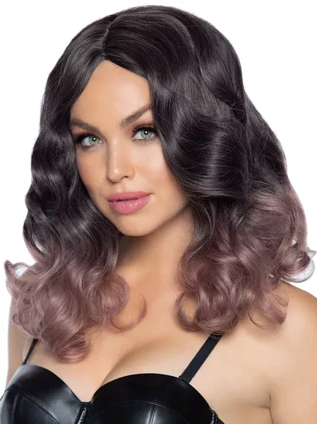 18-curly-ombre-long-bob-wig-mauve 18" Curly Ombre Long Bob Wig - Mauve