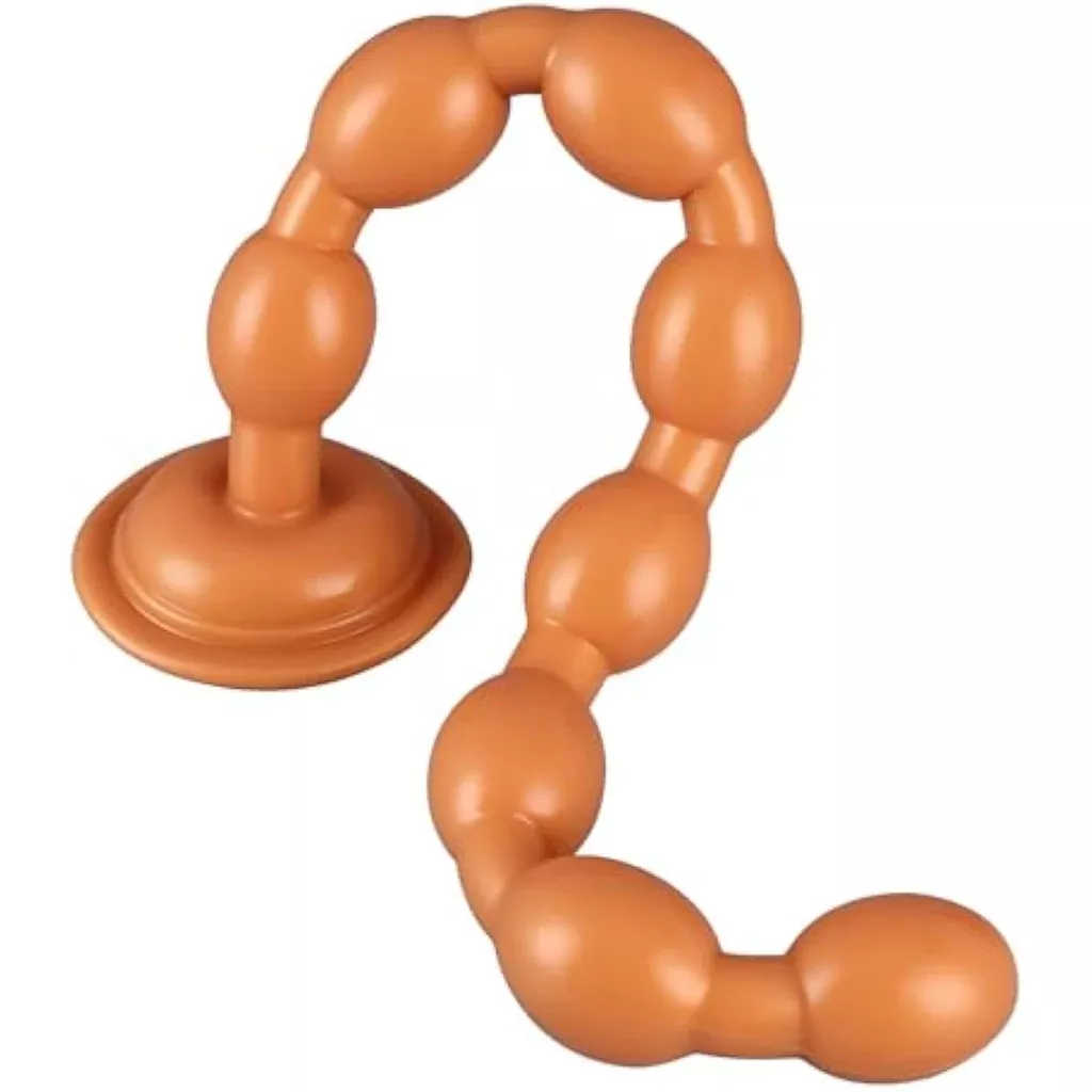 19-69-inch-long-anal-beads-butt-plug-g-spot-dildo-deep-massager-suction-cup-adul 19.69 Inch Long Anal Beads Butt Plug G Spot Dildo Deep Massager Suction Cup Adult Sex Toys, Silicone Anal Plug Prostate Masturbator For Beginners And Advanced Players (Gold)