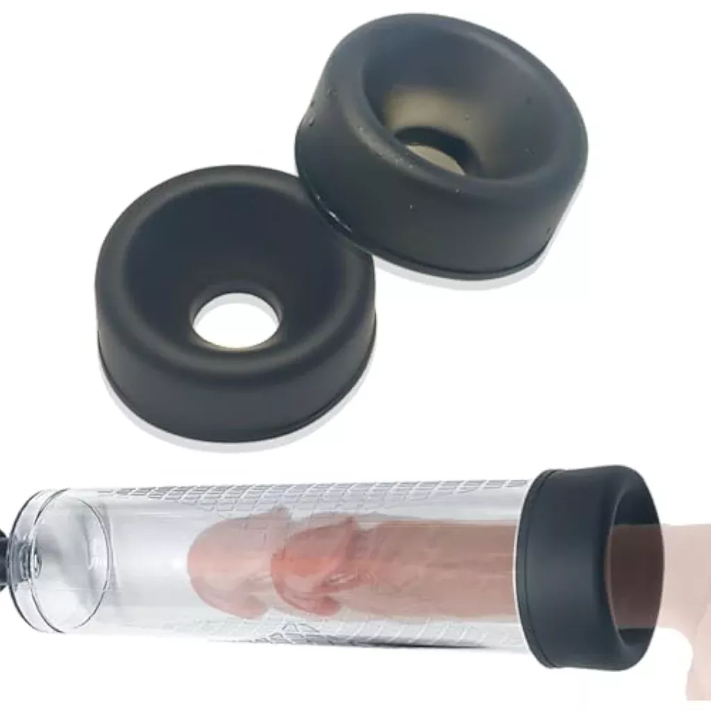 2-piece-premium-universal-thickened-silicone-sleeve-universal-penis-sleeve-penis 2 Piece Premium Universal Thickened Silicone Sleeve - Universal Penis Sleeve For Penis Pumps, Men'S Penis Extender Penis Pump Seal Rings - Ultra Durable Silicone Vacuum Penis Enlarger Accessories