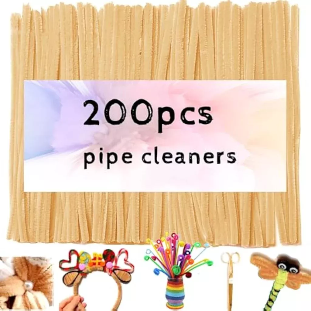200-pcs-thick-pipe-cleaners-chenille-stems-diy-crafts-decorations 200 Pcs Thick Pipe Cleaners, Chenille Stems for DIY Crafts & Decorations