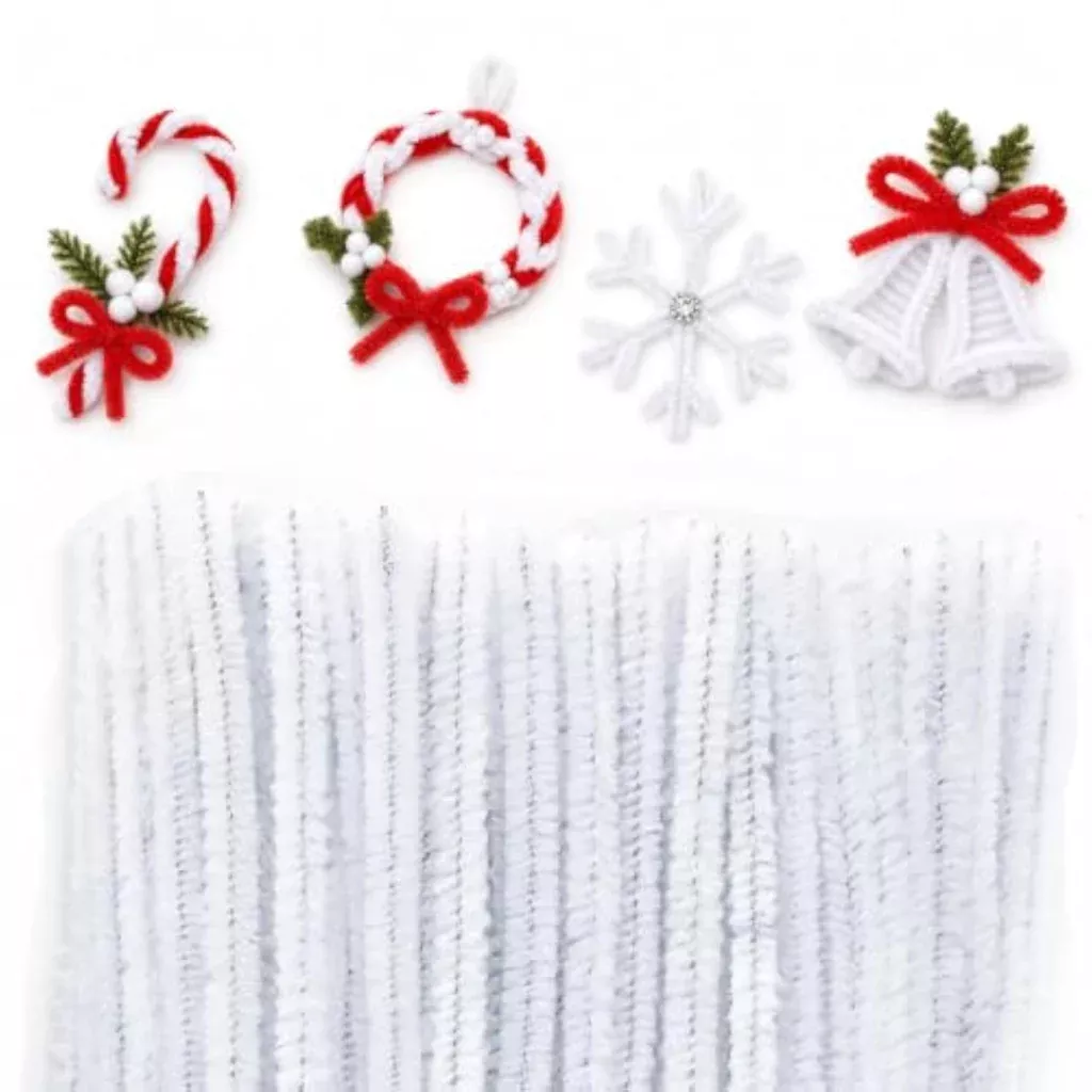 200-pcs-white-pipe-cleaners-chenille-stems-diy-crafts-flower-making 200 Pcs White Pipe Cleaners, Chenille Stems for DIY Crafts & Flower Making