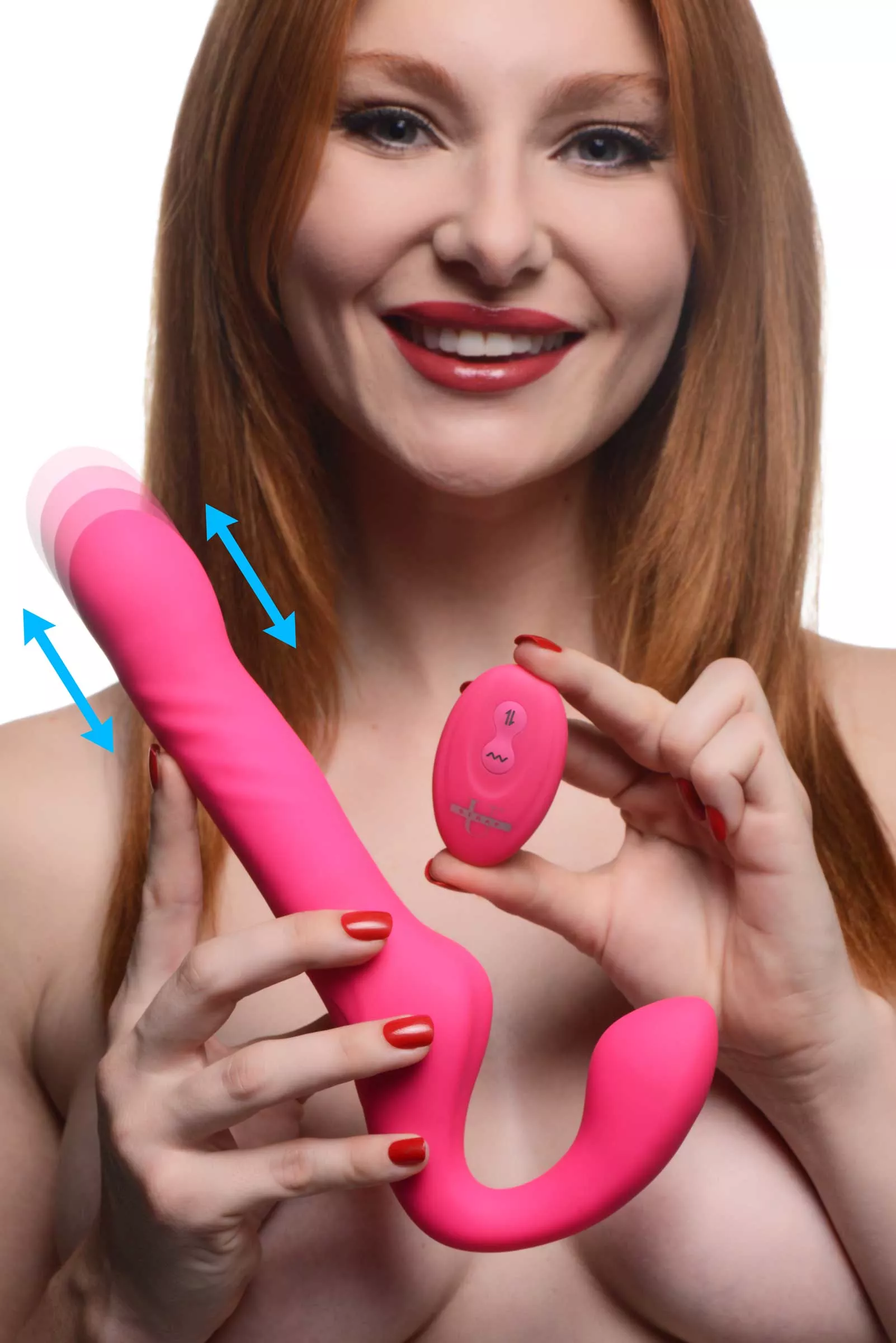 30x-thrusting-vibrating-strapless-strap-on-with-remote-control 30X Thrusting and Vibrating Strapless Strap-On With Remote Control