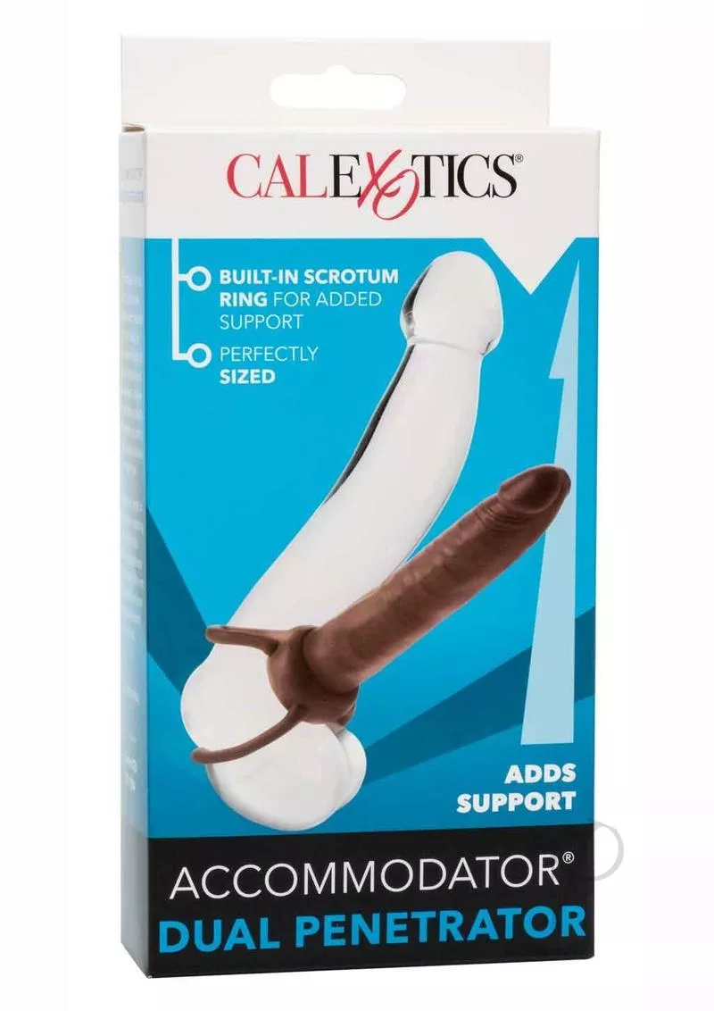 accommodator-non-vibrating-penis-ring-with-butt-plug-brown Accommodator Non-Vibrating Penis Ring with Butt Plug Brown