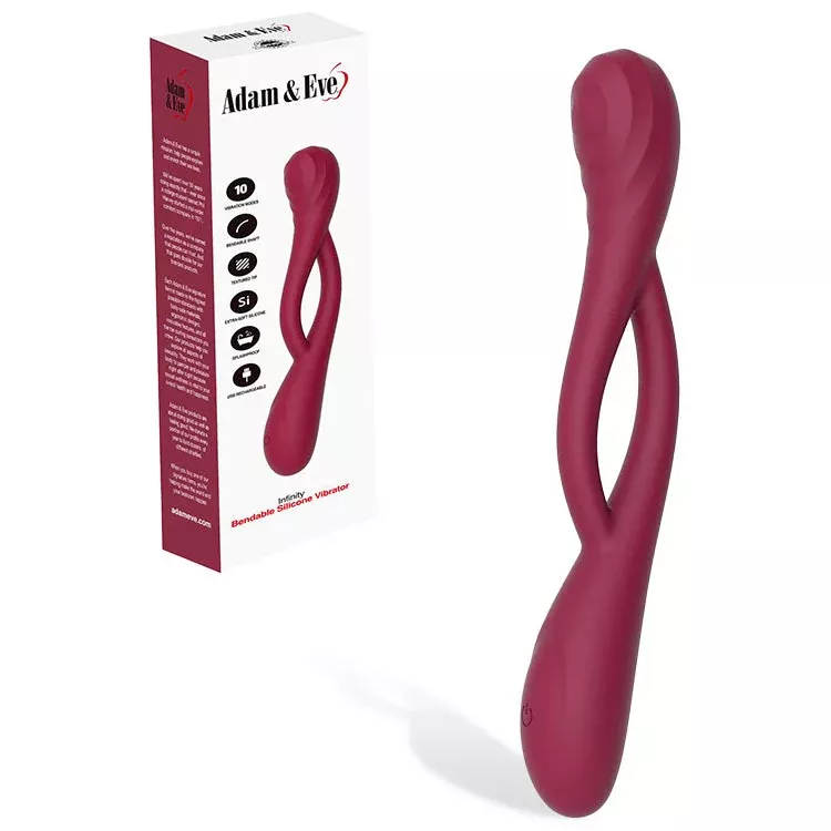Adam & Eve INFINITY - Red USB Rechargeable Bendable Vibrator