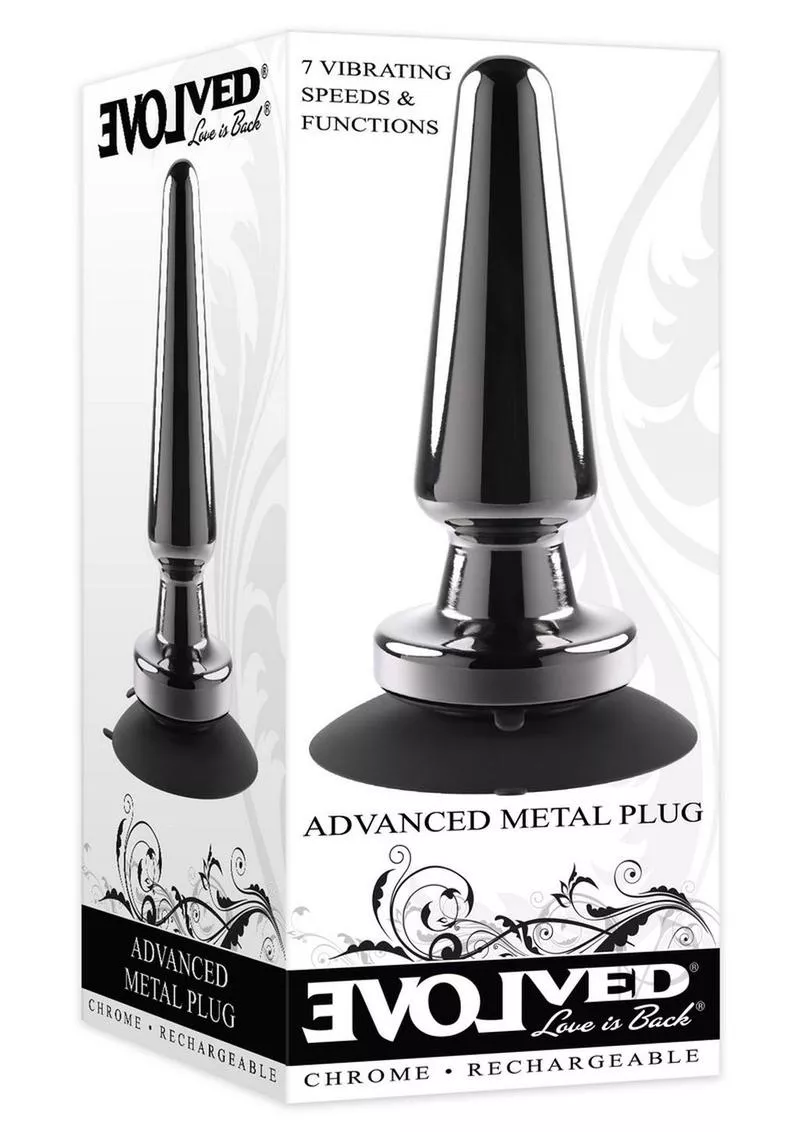 Advanced Metal Plug Black Vibrating Butt Plug
