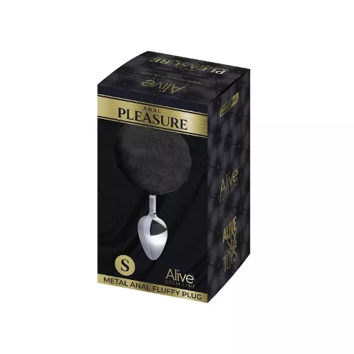 alive-metal-fluffy-plug-black-s Alive Metal Fluffy Plug Black- S