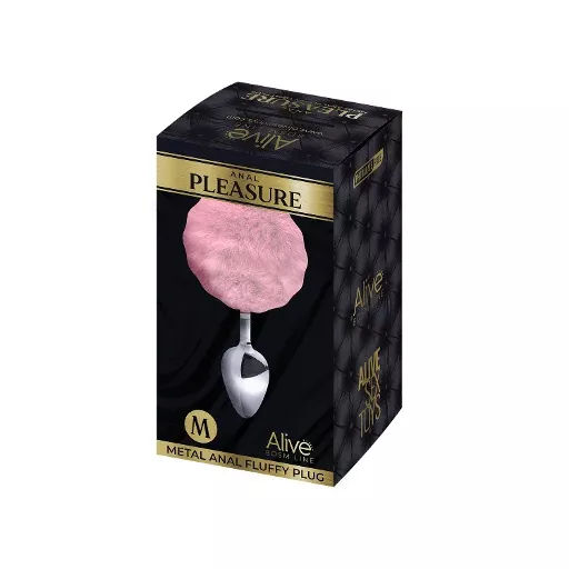 alive-metal-fluffy-plug-pink-m Alive Metal Fluffy Plug Pink- M