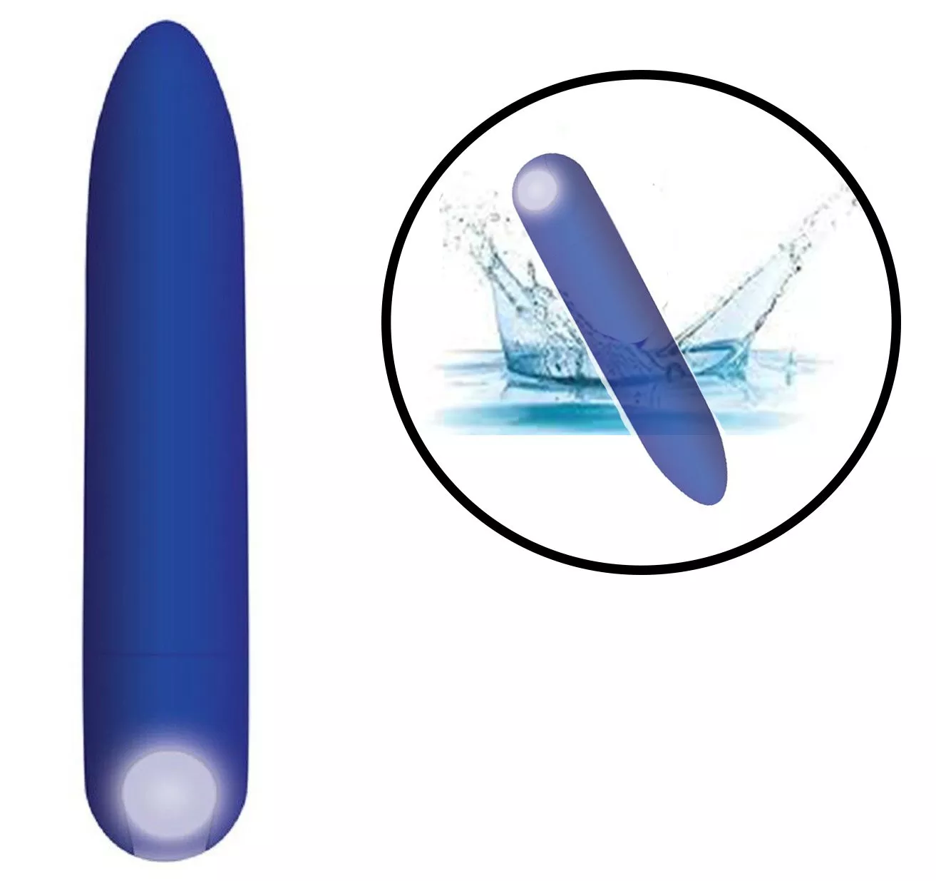 All Mighty Rechargeable Bullet Vibrator Rechargeable Waterproof Blue