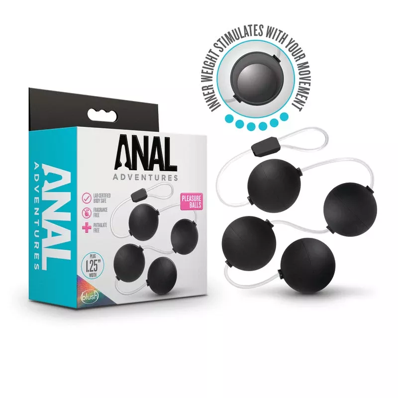 anal-adventures-pleasure-balls-black-bl-23765 Anal Adventures Pleasure Balls - Black-(bl-23765)