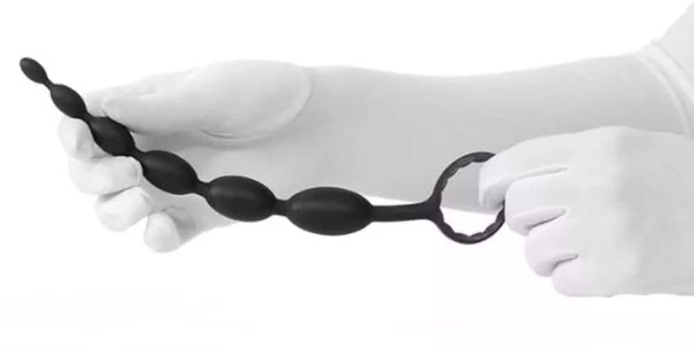 Anal Fantasy Collection Silicone First Time Anal Beads 8.25 Inch Black
