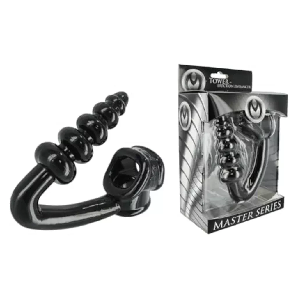 anal-pleasure-enhancer-with-graduated-tower-confining-harness Anal Pleasure Enhancer with Graduated Tower and Confining Harness
