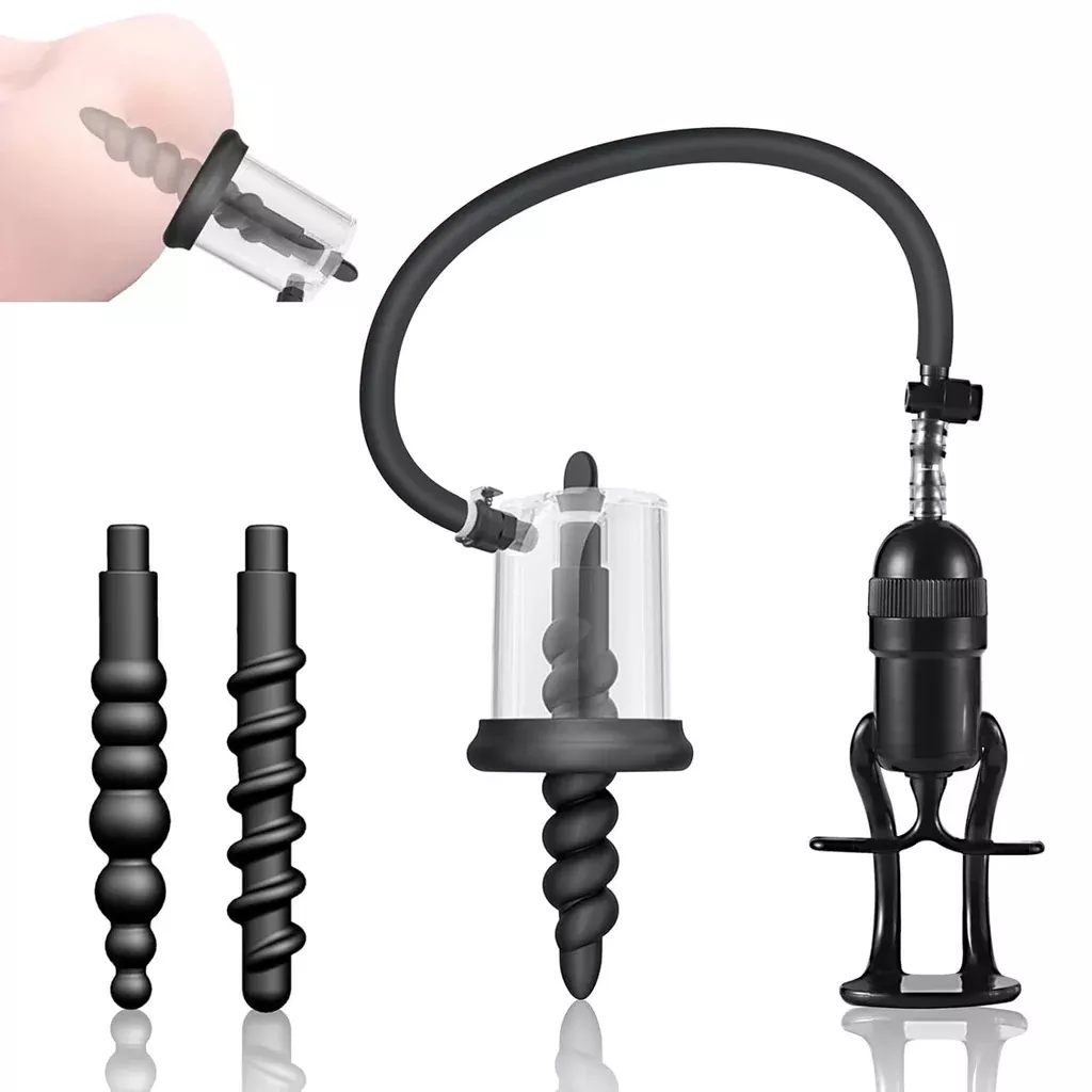 anal-plug-with-vacuum-pump-manual-anus-enlarger-with-putt-plug-nipple-sucker-suc Anal Plug With Vacuum Pump, Manual Anus Enlarger With Putt Plug, Nipple Sucker Sucking Massage Stimulator, Anus Suction Cup, Butt Plug Masturbator, Anal Training Sm Adult Sex Toys
