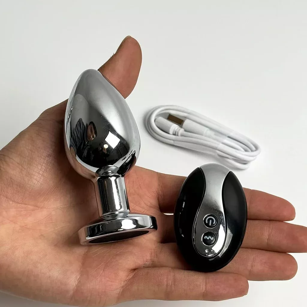 anal-vibrating-butt-plug-metal-anal-plug-vibrator-anal-dildo-prostate-massager-w Anal Vibrating Butt Plug, Metal Anal Plug Vibrator Anal Dildo Prostate Massager With 10 Vibrations, Anal Sex Toys Large With Remote Control, Graduated Adult Toys For Men Women (Vibrating D)