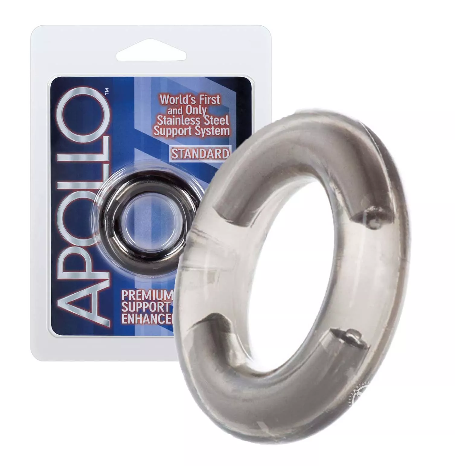 Apollo Premium Support Enhancer Penis Ring Standard Smoke 1.75 Inch Diameter