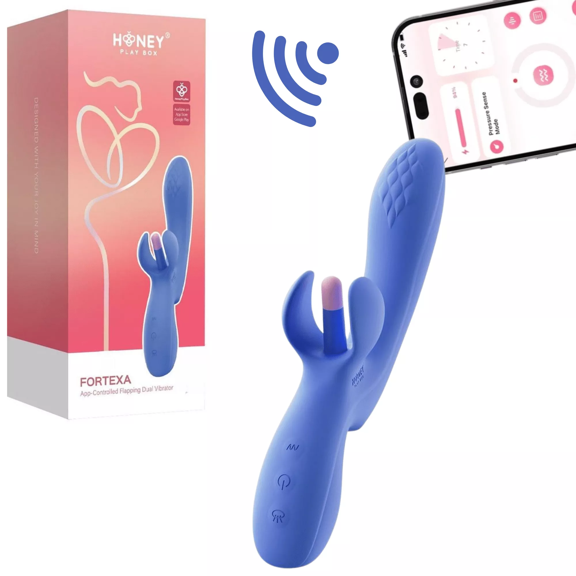 app-controlled-rabbit-vibrator-fortexa-kinky-finger-flapping-rechargeable App Controlled Rabbit Vibrator Fortexa Kinky Finger Flapping Rechargeable