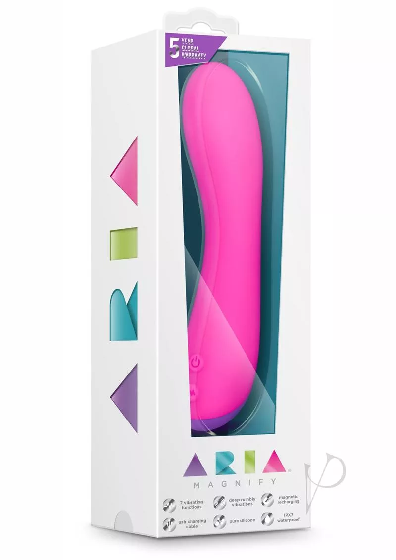 aria-magnify-fuchsia-silicone-vibrator Aria Magnify Fuchsia Silicone Vibrator