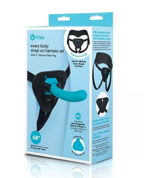 b-vibe-every-body-strap-on-harness-set-with-6-in-silicone-dildo-peg B-Vibe Every Body Strap-On Harness Set with 6 in. Silicone Dildo Peg