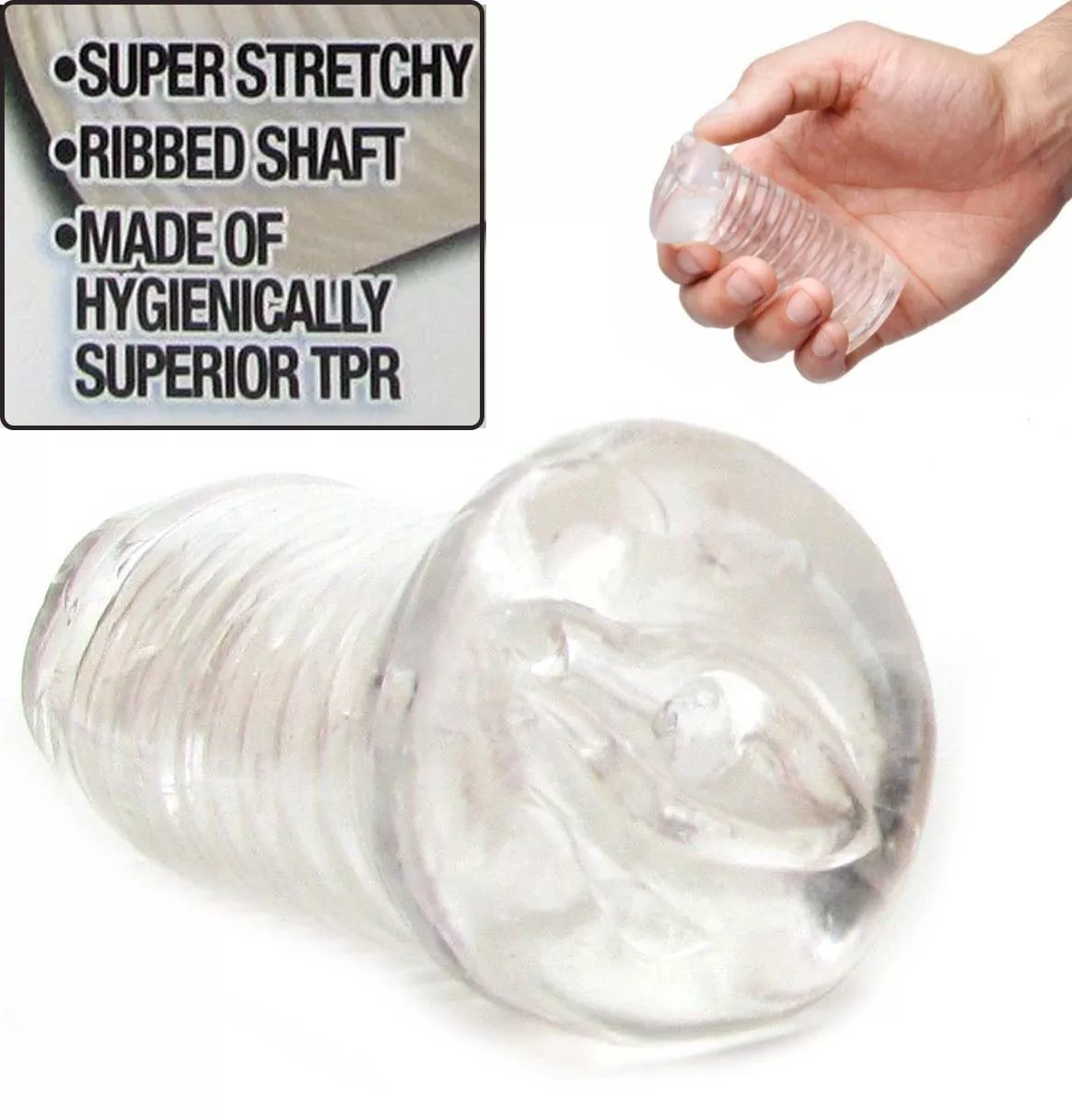 basic-essentials-tight-pussy-masturbator-3-2-inch-clear Basic Essentials Tight Pussy Masturbator 3.2 Inch Clear