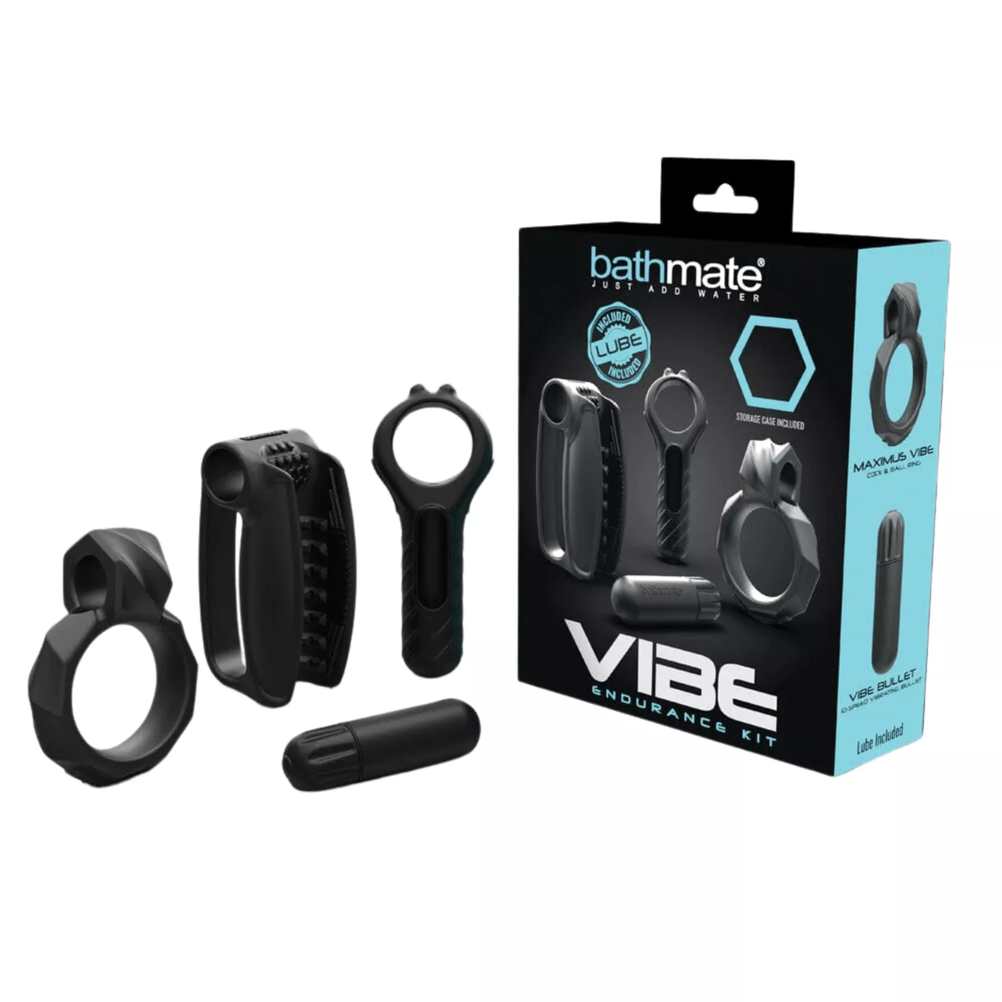 Bathmate Ultimate Men’s Cock & Ball Gear Vibe Endurance Pack – Black