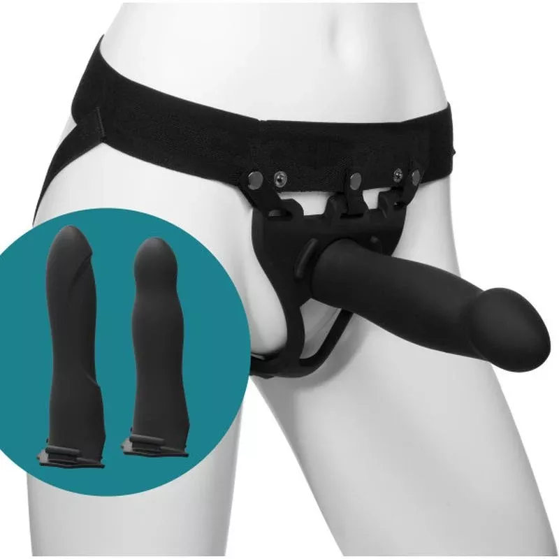 be-ready-4-pc-hollow-silicone-strap-on-set Be Ready 4 Pc Hollow Silicone Strap-On Set