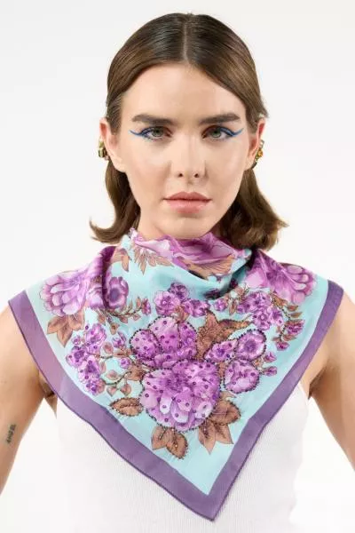 beauty-embellished-bandana-teal-purple-floral-one-size Beauty Embellished Bandana - Teal/Purple Floral - One Size