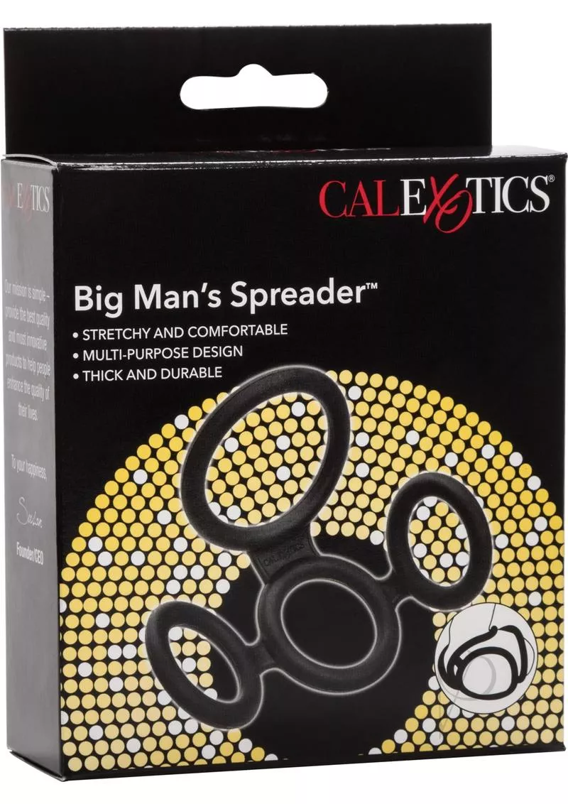 big-man-s-spreader-silicone-erection-scrotum-enhancer-penis-ring-black Big Man`s Spreader Silicone Erection And Scrotum Enhancer Penis Ring Black