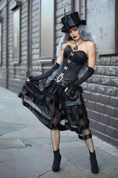 black-multilayered-midnight-skirt Black - Multilayered Midnight Skirt -
