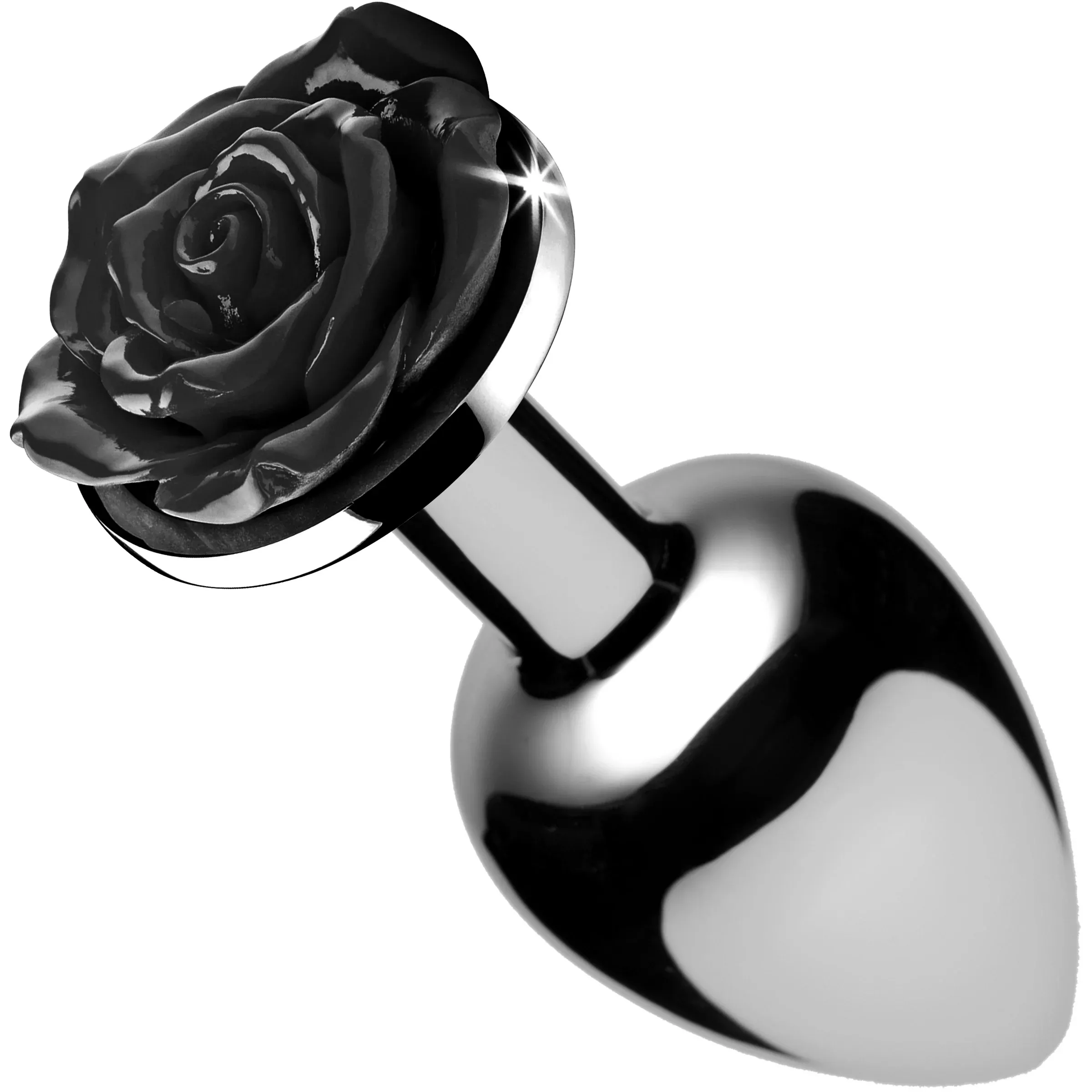 black-rose-anal-plug-medium Black Rose Anal Plug- Medium