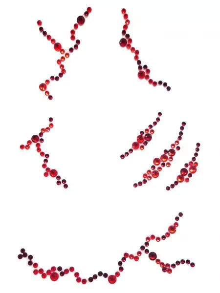 bloody-face-sticker-jewels-red Bloody Face Sticker Jewels - Red