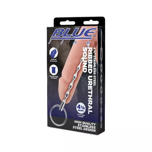 blue-line-4-25-stainless-steel-ribbed-urethral-sound Blue Line 4.25" STAINLESS STEEL RIBBED URETHRAL SOUND